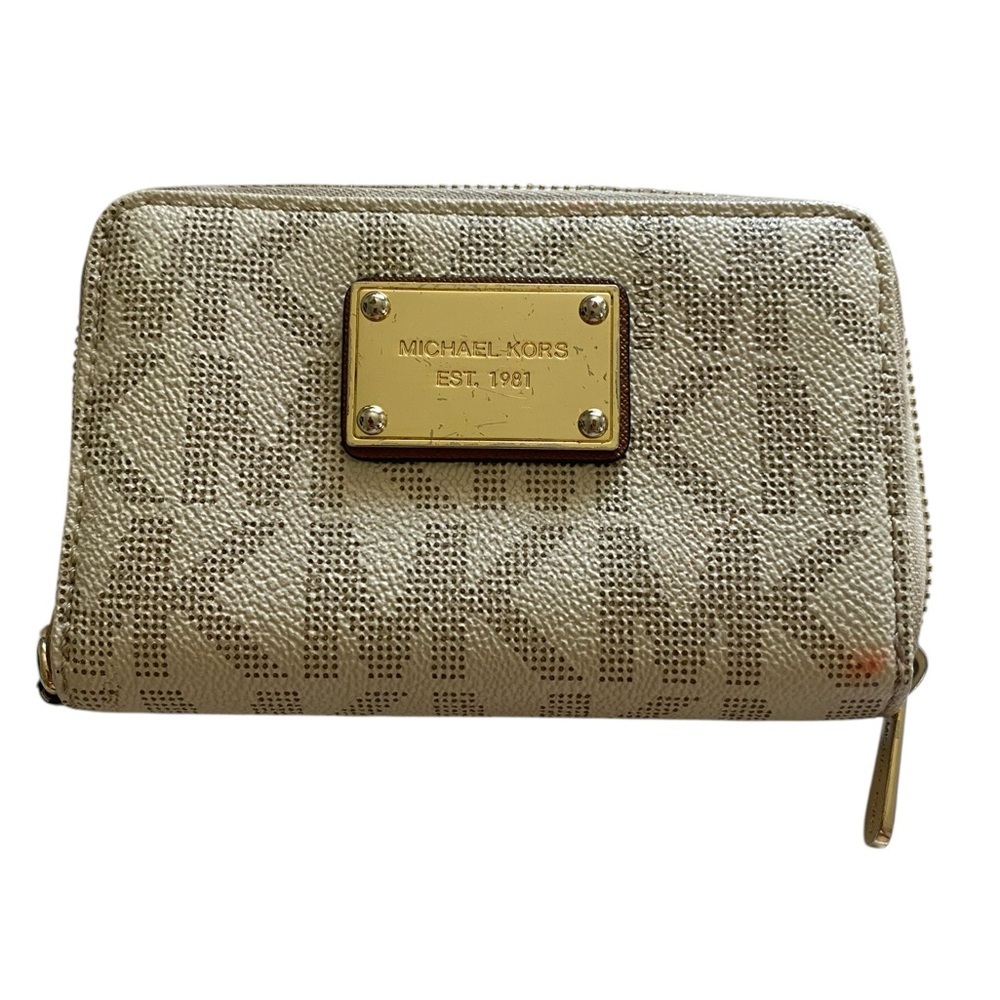 Michael Kors Cream and Gold Women's Wallet